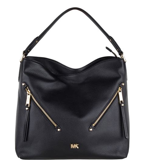 michael kors evie hobo black|MICHAEL Michael Kors Evie Large Leather Hobo Handbags.